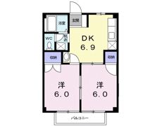 リバーサイド曲野Aの間取り画像