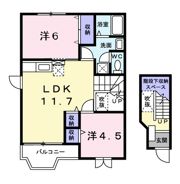 サウス・ウィンド Aの間取り画像