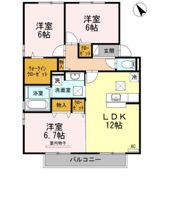 カーザ ナチュラーレ A棟の間取り画像