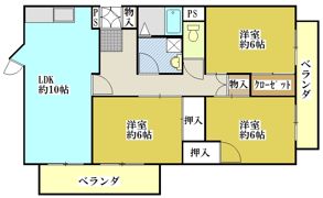 オーセル南立石 1号棟の間取り画像
