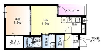 フジパレス春木駅北Ⅱ番館の間取り画像