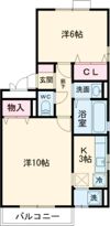 リビングタウン小松弐番館 A棟の間取り画像