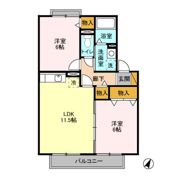 クレアール Bの間取り画像