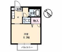 CASA安宅 B棟の間取り画像