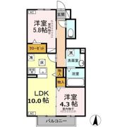 仮称 D-ROOM上条5丁目 B棟の間取り画像