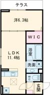 D-chambre矢田磧の間取り画像