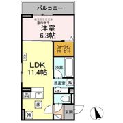 D-chambre矢田磧の間取り画像