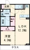 D-chambre矢田磧の間取り画像