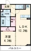 D-chambre矢田磧の間取り画像