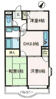 グリーンヒルマンションの間取り画像