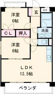 コートレージュⅡの間取り画像