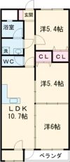 セシル Ⅱの間取り画像