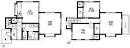 東?原貸家の間取り画像