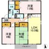 セジュール友清 F棟の間取り画像