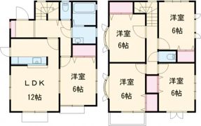 国立市谷保貸家の間取り画像