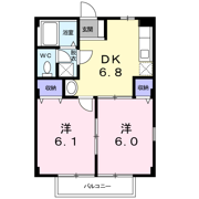 松岡ハイツAの間取り画像