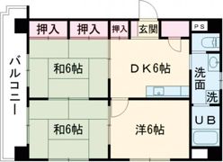 松本ハイツの間取り画像