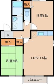 デライトコートAの間取り画像