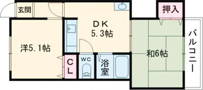 ヴァイセスシュロス南茨木の間取り画像