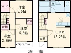 リーブルファイン津興柳山第二 2号棟の間取り画像