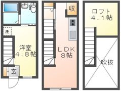 s.abox西条駅前 B棟の間取り画像