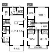 亀の井三丁目貸家の間取り画像