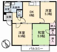ウエストリベルの間取り画像
