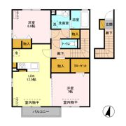 フォンティーヌ Aの間取り画像