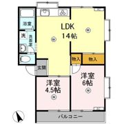 湖水ハイツ A棟の間取り画像