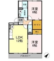 クレール徳力の間取り画像