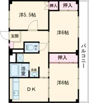 ビレッジハウス中村2号棟の間取り画像