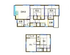 可部東貸家（叶谷貸家）の間取り画像