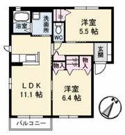 シャーメゾン湖山北の間取り画像
