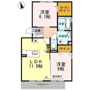 キャスバル A棟の間取り画像