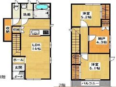 おがさわら和の家新屋町貸家群の間取り画像