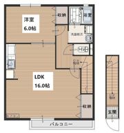 ブローテ川越Ⅱの間取り画像