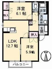 ジュネスTOSHI D棟の間取り画像