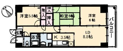 カーサ＆ミチルーム古市の間取り画像