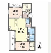 シャーメゾン別府駅前の間取り画像
