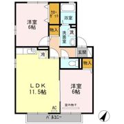 サニープレイス福山Ⅰ D棟の間取り画像