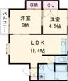 若葉ヶ丘ハイツの間取り画像