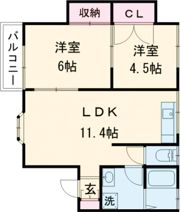 若葉ヶ丘ハイツの間取り画像