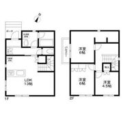 市川市香取1丁目戸建貸家の間取り画像