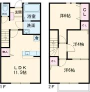 Maisonette land 川越Ⅰ Aの間取り画像