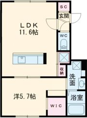 ノルフィーノ美園Ⅲの間取り画像