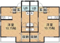 ラパン郡元 D棟の間取り画像