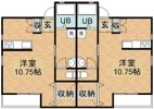 ラパン郡元 D棟の間取り画像