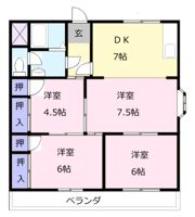 ガーデンヒルズ1号館の間取り画像