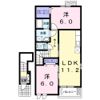 ラック ヒルズ Aの間取り画像
