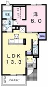イリーゼ Dの間取り画像